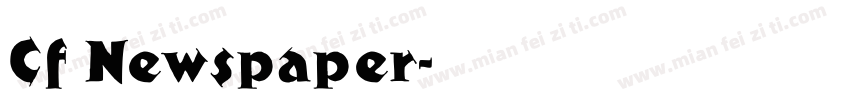 Cf Newspaper字体转换